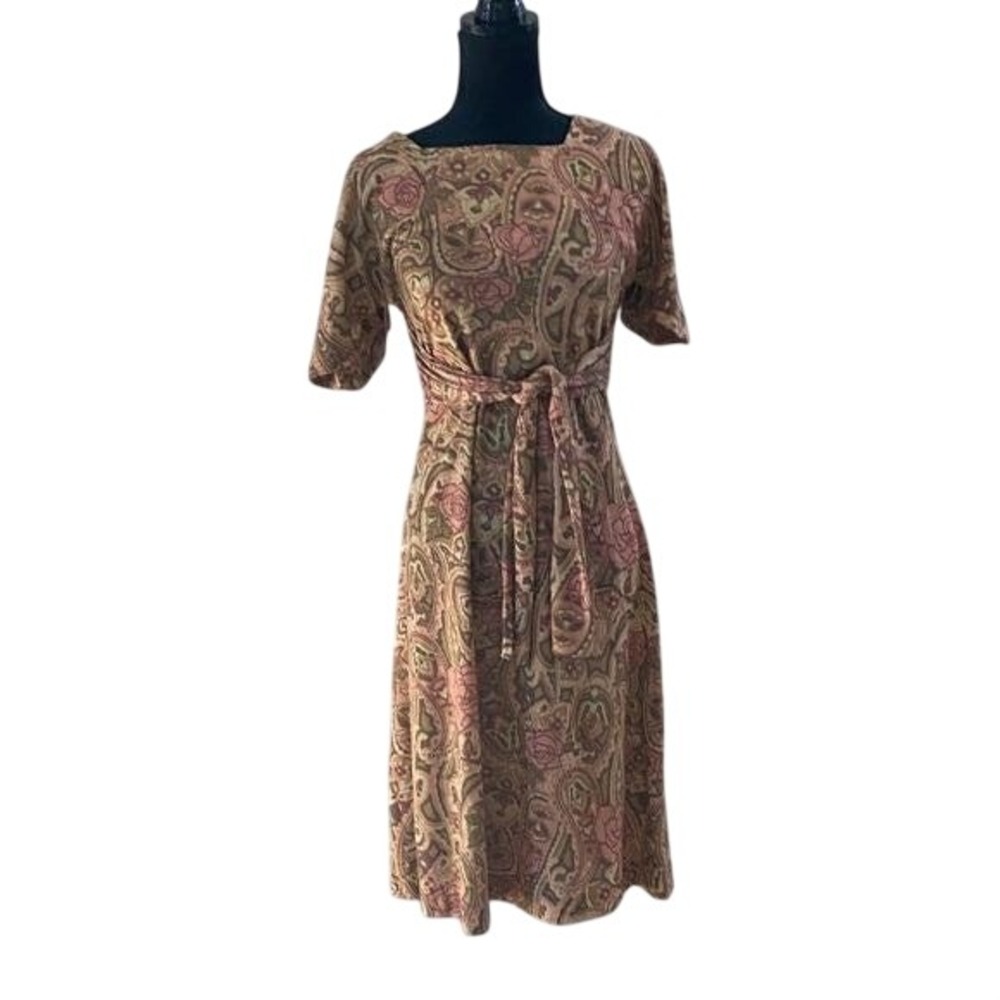 Vintage Patty O'Neil Paisley Print Dress